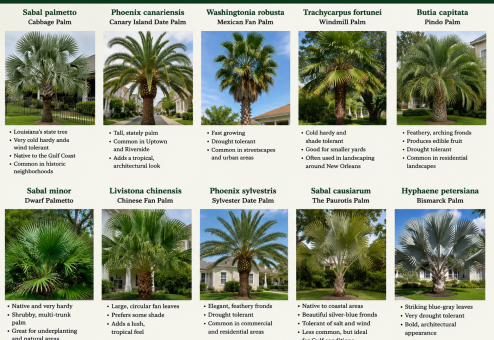 kinds of palm trees