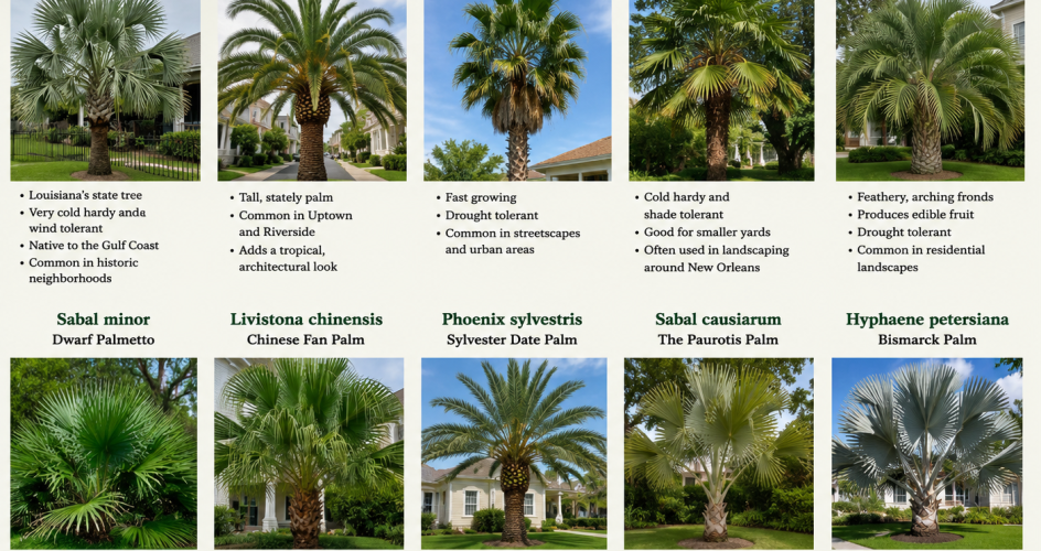kinds of palm trees